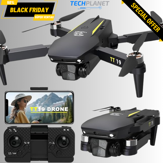 PACK BLACK FRIDAY: Dron TT19 con doble cámara 4K + Maletín + Batería Extra